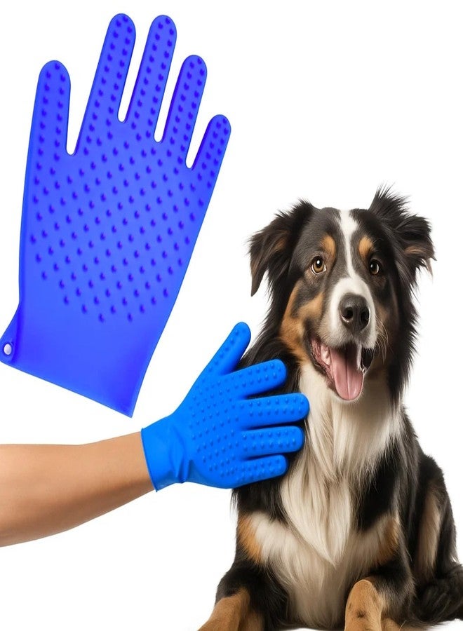 Sage Square Full Silicone 25cm Deshedding Glove for Dogs & Cats | Flexible Rubber Pet Grooming with Soft Bristles | Removes Loose Fur, Dirt | Washable Bathing Glove | Fits Both Hand | Color May Vary (Type 5) - Image 1